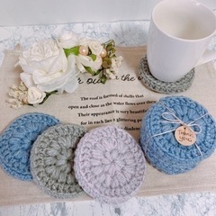 北欧cafe風コースター　ハンドメイド　ギフトに最適