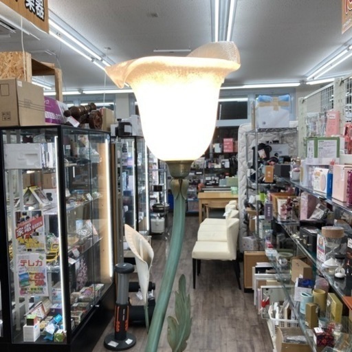 イタリア製 フロアスタンドライト スカボガラス 型番:OT022083 フット