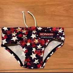 中古物、コナミスポーツ スイミング 男の子 競泳水着 サイズ１00