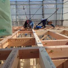 木造住宅建て方の仕事です!の画像