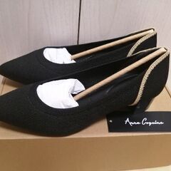 anne coquineパンプスブラックの画像