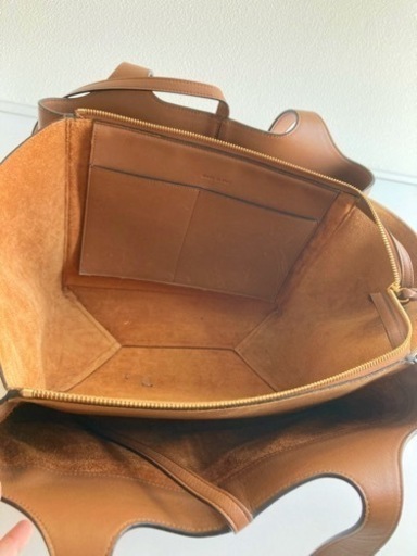 セリーヌ　トライフォールド　CELINE 本革　キャメル