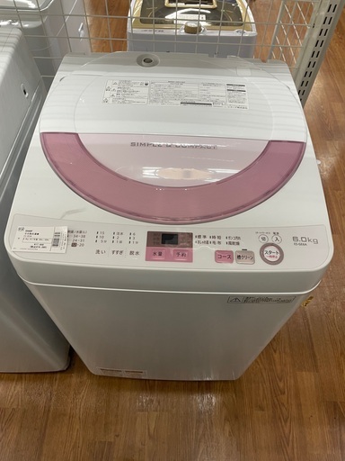 SHARP 全自動洗濯機　ESーGE6A 6.0kg 2017年製