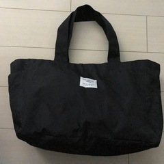 買物バッグ　保冷トート　ブラック
