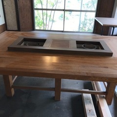 オーダーメード囲炉裏付き　ダイニングテーブル　の画像