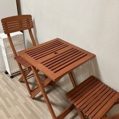 【決まりました】ガーデンテーブルセット　天然木