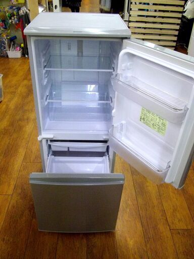 SHARP 冷蔵庫 137L 2017年製 シャープ SJ-D14C シルバー 2ドア 家電 100Lクラス 札幌 厚別店