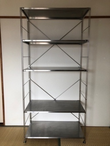 無印良品 ステンレスユニットシェルフ・ステンレス棚セット・ワイド・大
