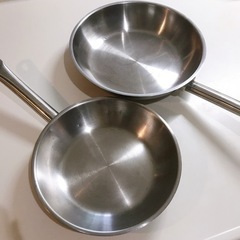 【予定者決定】対応 プロ御用達24cm＆20cmステンレスフライ...