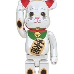 BE@RBRICK 招き猫 銀メッキ 発光 1000％