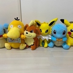 ポケモン大きめぬいぐるみ6体セット
