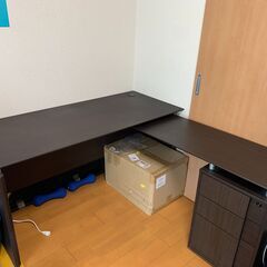 【〜3/24まで】使用感少なめ　L字デスク【取りに来ていただける...