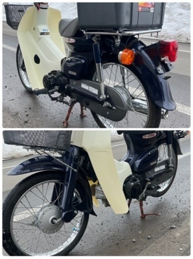 訳あり 美車 低走行 HONDA 50cc カブ JBH-AA01 エンジン始動 バッテリー、シールド新品 北海道旭川市