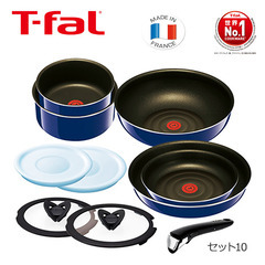 新品！T-fal 10点 耐久性3倍 5層 チタン プレミアコー...