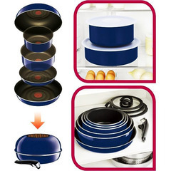 新品！T-fal 10点 耐久性3倍 5層 チタン プレミアコーティング エナメル加工 超光沢 フランス製 食洗機対応 取っ手のとれる ティファール インジニオ・ネオ プレミア セット10の画像