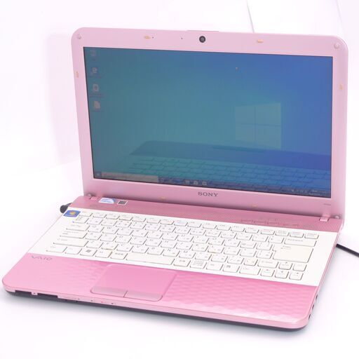 超高速SSD 中古良品 Wi-Fi有 ピンク ノートパソコン 14型ワイド SONY VPCEG14FJ Celeron 4GB DVDRW 無線 webカメラ Windows10 Office