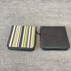 J4G418◆CD ソフトケース 2個 サイズ（約）W155×H160×D40 どちらもCDが24枚入りますの画像
