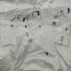 ラルフローレン新品4枚白Vネック