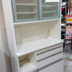 松田家具｜ラムレンジ｜モイス付｜スライド扉キッチンボード｜食器棚 6/12販売 森) 松田家具｜ラムレンジ｜モイス付｜スライド扉