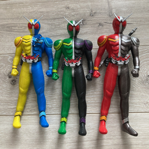 仮面ライダー　ビックサイズソフビ3種セット
