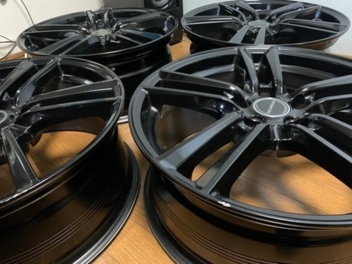 ブリヂストン BALMINUM S5 バルミナ ブラック アルミホイールのみ4本 18インチ 7.5J PCD114.3 5穴 +38