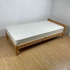 ✨🔔送料無料・設置無料🔔✨無印良品／MUJI すのこ シングルベッド マットレス付き 寝室家具