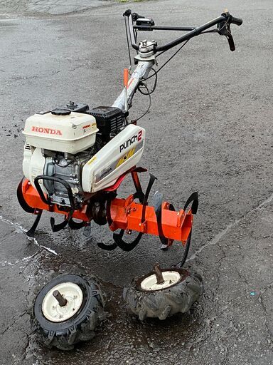 初期不良対応、アフターケアOK 現物確認歓迎 爪新品 整備済 仕事率大く高出力 ホンダ PUNCH2　5.5馬力 耕運機 F501 前2後1速 発送しません
