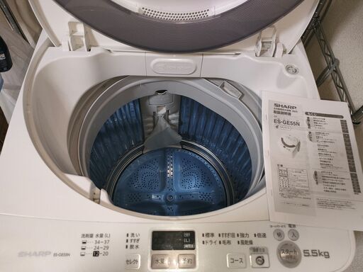 シャープ　全自動洗濯機（5.5kg）ES-GE55N-S