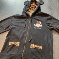 耳付きパーカーディズニーDisneyミニーマウスヒョウ柄豹柄