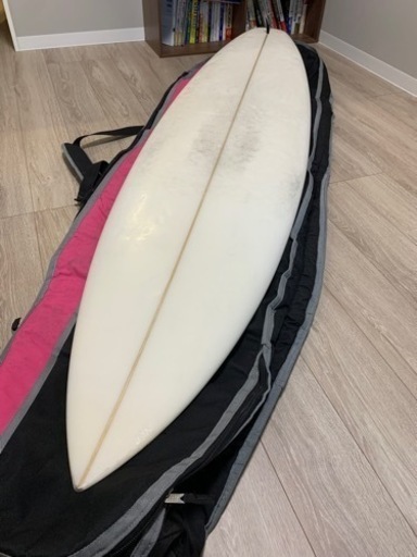 6.5ft ショートボード フィン、リーシュ、持ち運びケース付き