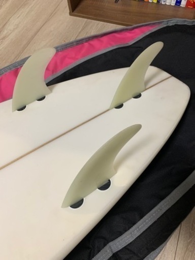 6.5ft ショートボード フィン、リーシュ、持ち運びケース付き