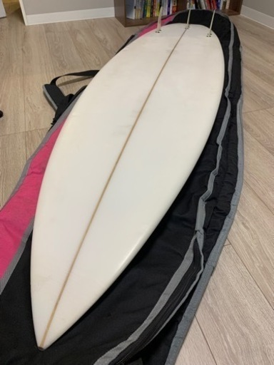 6.5ft ショートボード フィン、リーシュ、持ち運びケース付き