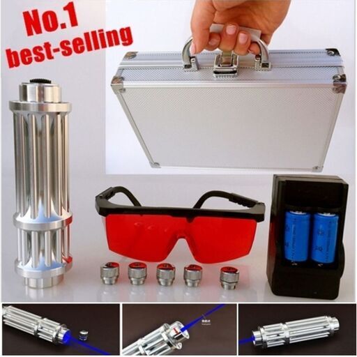 【♬お値引きしました♬】★強力レーザーポインター★航空素材製★変光アダプター付き★ジュラルミンケース収納★カラス・害獣駆除等に！★