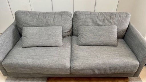 【美品】2人用ソファ　グレーお譲り致します