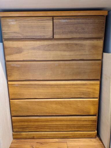 （交渉中）桐タンス　大川家具　幅80 6段　定価22800円　中古