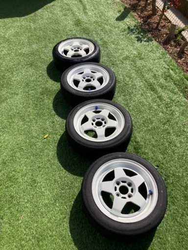 pcd100 4穴　5本スポーク　ホイール　タイヤセット