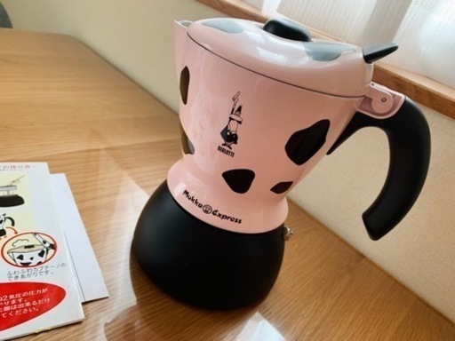 ビアレッティ 直火式 ムッカ エキスプレス カプチーノ カフェラテ メーカー 牛柄 2カップ