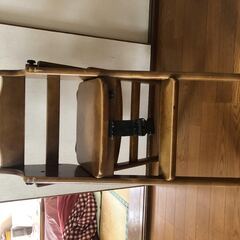 ベビーチェア　(子供椅子)　木製ワンタッチハイチェア