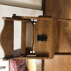 ベビーチェア　(子供椅子)　木製ワンタッチハイチェアの画像