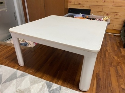 テーブルコタツ ホワイト 75cm×75cm