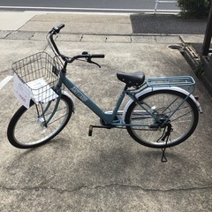 シティサイクル26インチ シティサイクル 26インチ 3段変速付き 黒 ママチャリ 自転車 かご付き