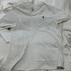 ラルフローレンVネック白Tシャツの画像