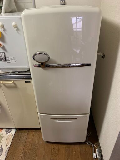 【値下げしました】National Will FRIDGE mini レトロ調 2ドア冷蔵庫 162L