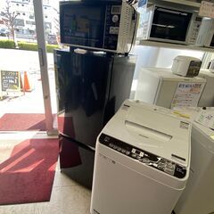 ☆★新生活応援★家電4点セット ☆153L 2ドア冷蔵庫 / 5.5/3.5k 洗濯機 / 3合炊 炊飯ジャー /950W オーブンレンジ 2018～2019年製 Rセット【ユーズドユーズ名古屋天白店】 J1633