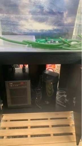 900アクリル水槽　水槽台　クーラー　殺菌灯　濾過フィルター等