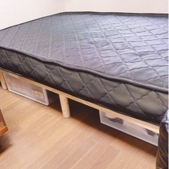 本日20日大歓迎🌸〜3月24日迄限定🌸✨無料で譲り渡し❗️北欧風マットレス付ベッド❗️の画像