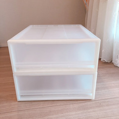 【差し上げます】無印良品PPクローゼットケース引出式　小　2個セットの画像