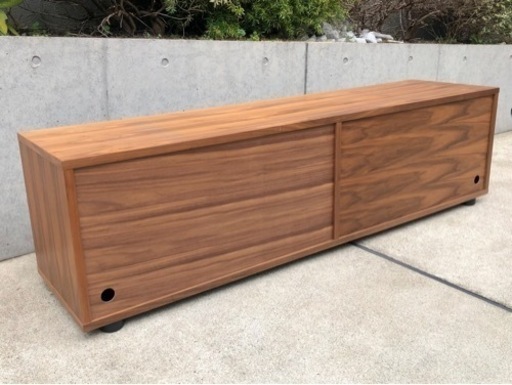 無印良品 muji ウォールナット AVボード テレビ台 スタッキングキャビネット 木製扉 