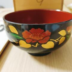 未使用品　高級汁椀5個入　木箱入り　の画像