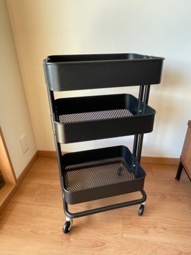 IKEA スチールワゴン　ロースコグ　ブラック